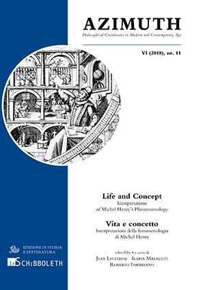 Life and Concept. Interpretations of Michel Henry's Phenomenology / Vita e concetto. Interpretazioni della fenomenologia di Michel Henry