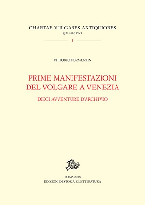 Prime manifestazioni del volgare a Venezia (PDF)