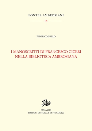 I manoscritti di Francesco Ciceri nella Biblioteca Ambrosiana (PDF)