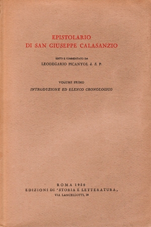 Epistolario di san Giuseppe Calasanzio. I
