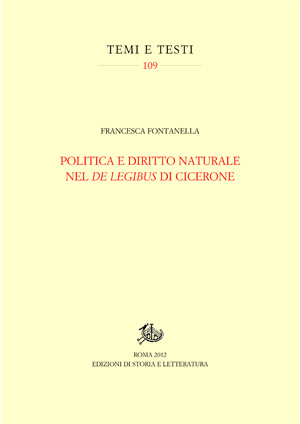 Politica e diritto naturale nel 'De legibus' di Cicerone
