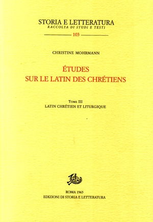 Études sur le latin des chrétiens. III
