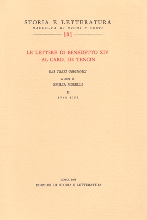 Le lettere di Benedetto XVI al card. de Tencin. II