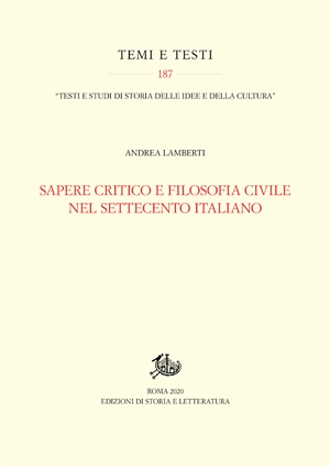 Sapere critico e filosofia civile nel Settecento italiano