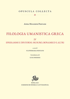 Filologia umanistica greca. IV