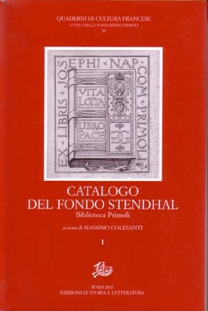Catalogo del Fondo Stendhal