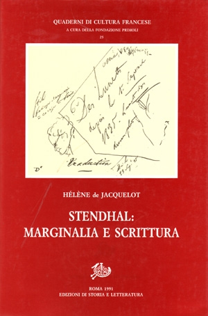 Stendhal: marginalia e scrittura
