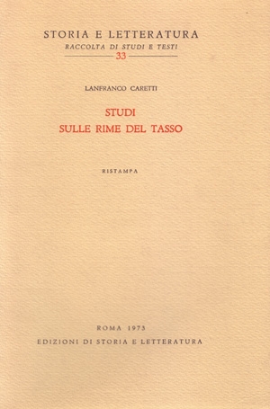 Studi sulle Rime del Tasso