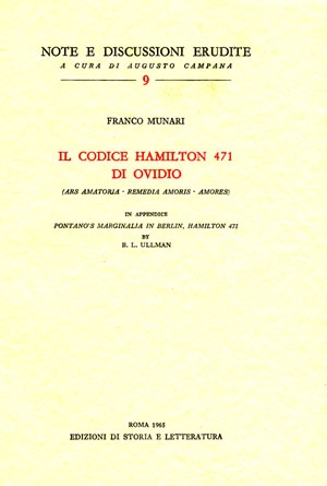 Il codice Hamilton 471 di Ovidio