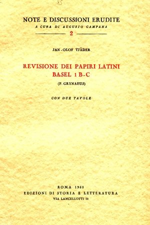 Revisione dei papiri latini Basel 1 B-C