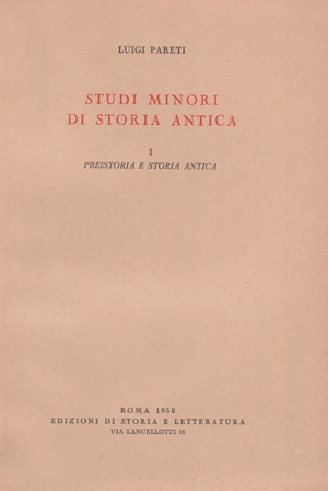 Studi minori di storia antica. I