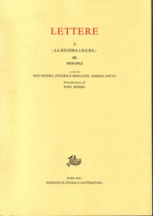 Lettere a «La Riviera Ligure», III