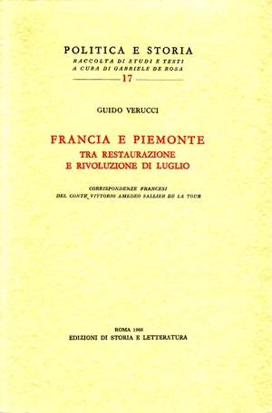 Francia e Piemonte tra restaurazione e rivoluzione di luglio