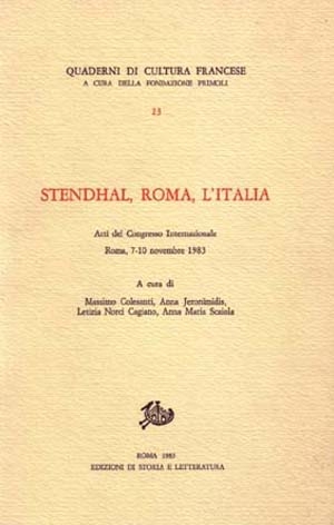 Stendhal, Roma, l’Italia