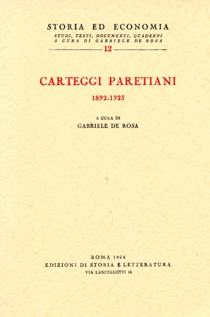 Carteggi paretiani (1892-1923)