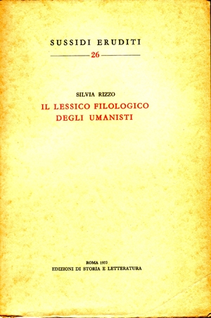 Il lessico filologico degli umanisti