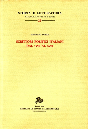 Scrittori politici italiani dal 1550 al 1650