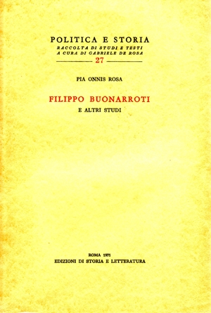 Filippo Buonarroti e altri studi