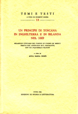 Un principe di Toscana in Inghilterra e in Irlanda nel 1669