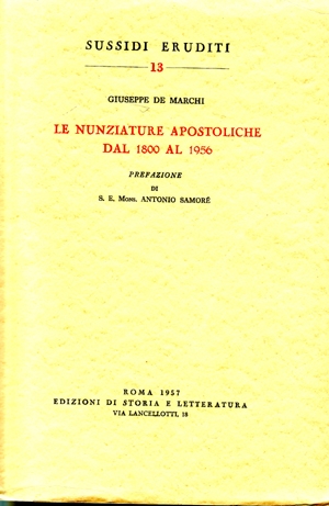 Le Nunziature Apostoliche dal 1800 al 1956