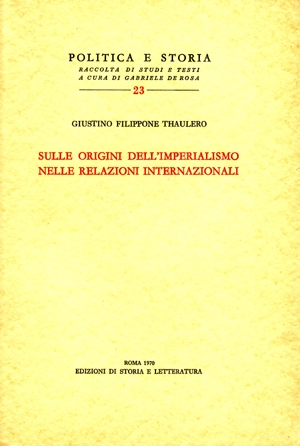 Sulle origini dell’imperialismo nelle relazioni internazionali