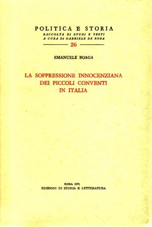 La soppressione innocenziana dei piccoli conventi in Italia