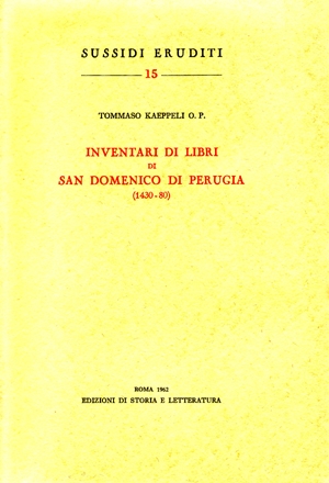 Inventari di libri di San Domenico di Perugia (1430-80)