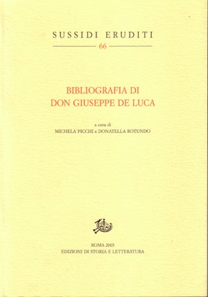 Bibliografia di don Giuseppe De Luca