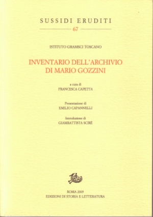 Inventario dell&#039;archivio di Mario Gozzini