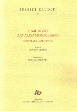 L&#039;archivio Arnaldo Momigliano