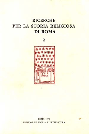 Ricerche per la storia religiosa di Roma 2