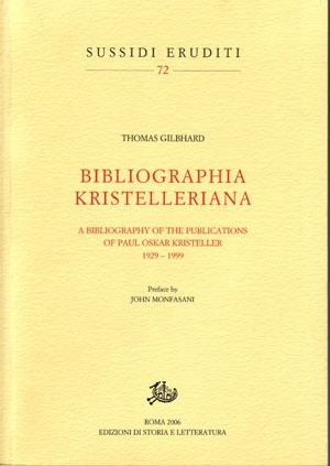 Bibliografia Kristelleriana.