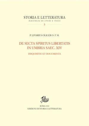 De secta «spiritus libertatis» in Umbria saec. XIV