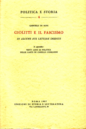 Giolitti e il Fascismo in alcune sue lettere inedite