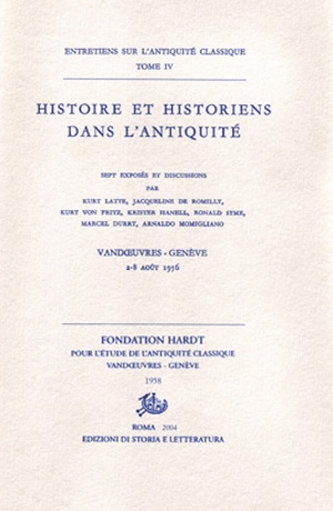Histoire et historiens dans l'antiquité