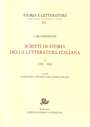 Scritti di storia della letteratura italiana. I