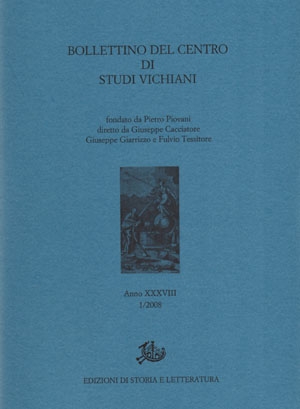 Bollettino del Centro di Studi Vichiani, 38/1