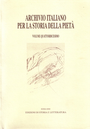 Archivio italiano per la storia della pietà, xiv