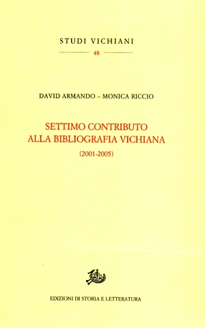 Settimo contributo alla bibliografia vichiana