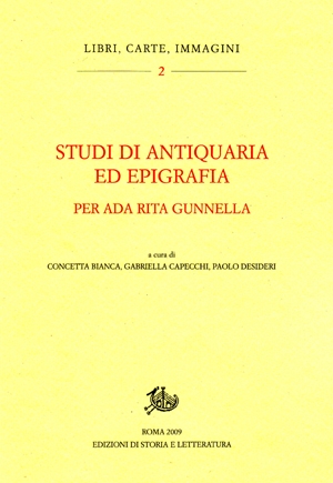 Studi di antiquaria ed epigrafia