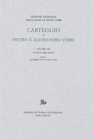 Carteggio di Pietro e Alessandro Verri