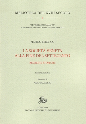 La società veneta alla fine del Settecento