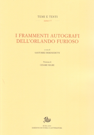 I frammenti autografi dell'Orlando furioso