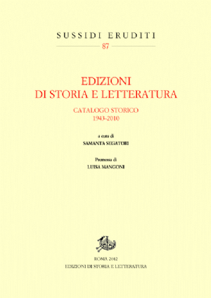 Edizioni di Storia e Letteratura