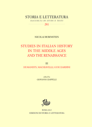 Studies in Italian History in the Middle Ages and the Renaissace. III.