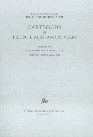 Carteggio di Pietro e Alessandro Verri