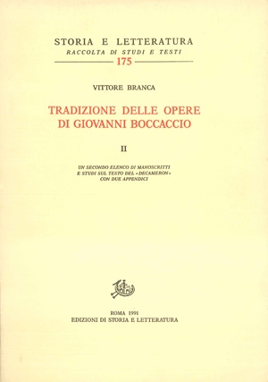 Tradizione delle opere di Giovanni Boccaccio. II