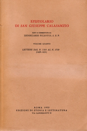 Epistolario di san Giuseppe Calasanzio. IV