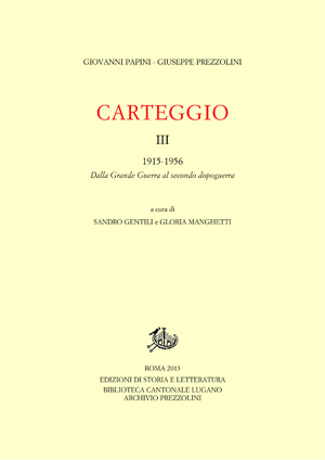 Carteggio. III