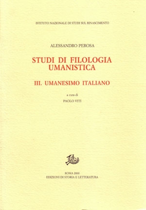 Studi di filologia umanistica. III